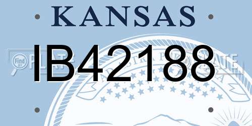 IB42188 Kansas License Plate