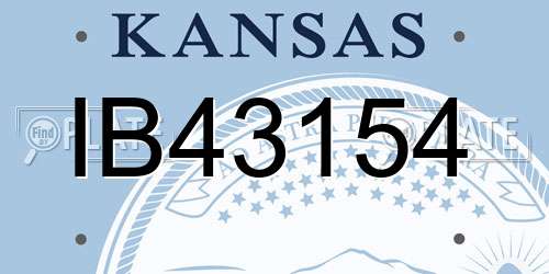 IB43154 Kansas License Plate