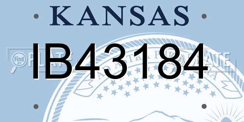 IB43184 Kansas License Plate