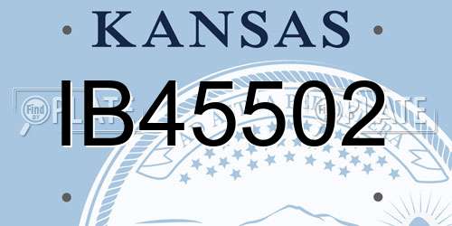 IB45502 Kansas License Plate