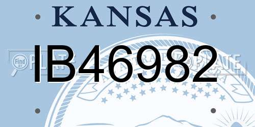 IB46982 Kansas License Plate