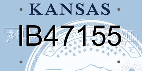 IB47155 Kansas License Plate