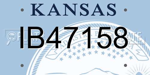 IB47158 Kansas License Plate