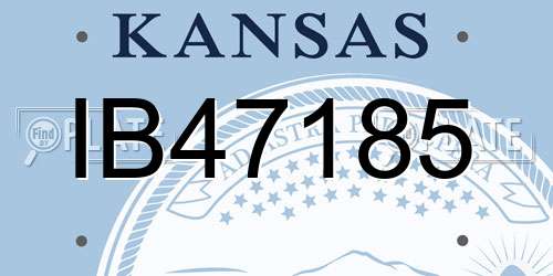 IB47185 Kansas License Plate