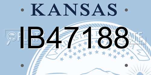 IB47188 Kansas License Plate