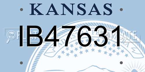 IB47631 Kansas License Plate