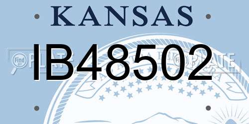 IB48502 Kansas License Plate