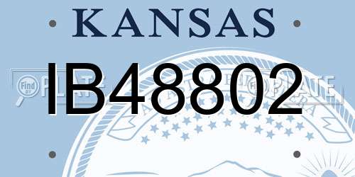 IB48802 Kansas License Plate