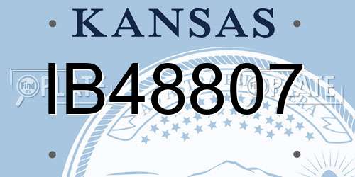 IB48807 Kansas License Plate