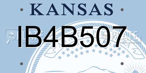 IB4B507 Kansas License Plate