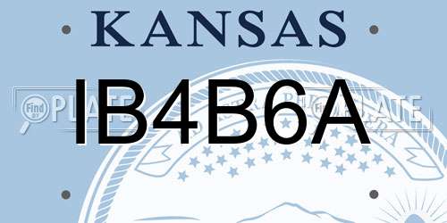 IB4B6A Kansas License Plate