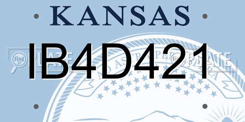 IB4D421 Kansas License Plate