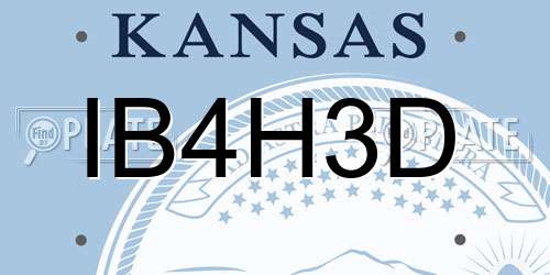 IB4H3D Kansas License Plate