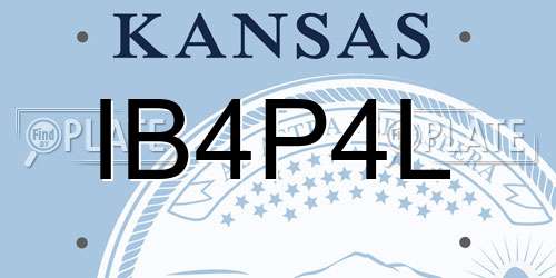 IB4P4L Kansas License Plate