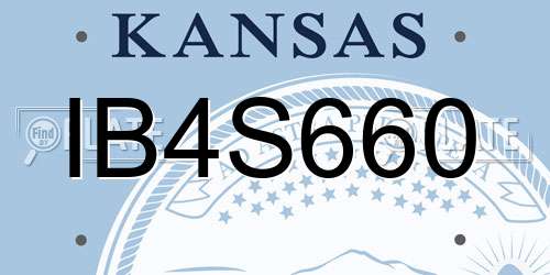IB4S660 Kansas License Plate