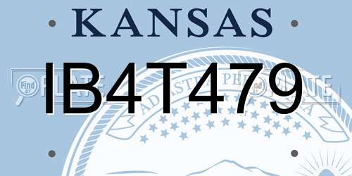 IB4T479 Kansas License Plate