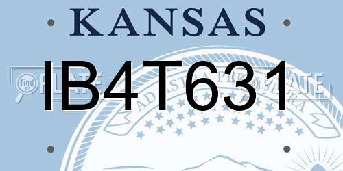 IB4T631 Kansas License Plate