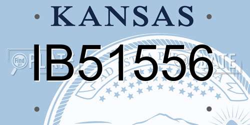IB51556 Kansas License Plate
