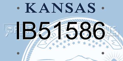 IB51586 Kansas License Plate