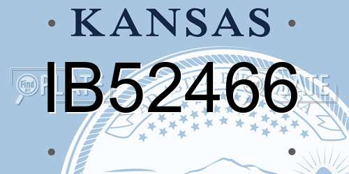 IB52466 Kansas License Plate