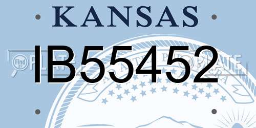 IB55452 Kansas License Plate