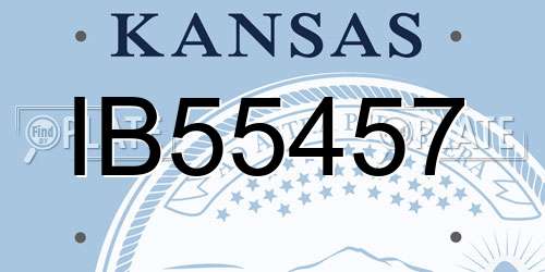 IB55457 Kansas License Plate