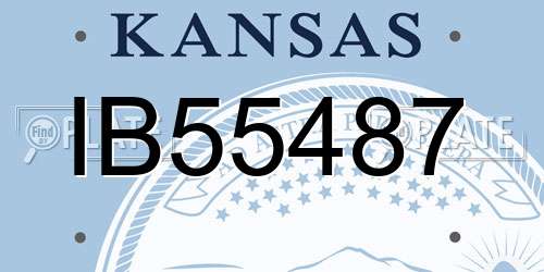 IB55487 Kansas License Plate