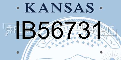 IB56731 Kansas License Plate