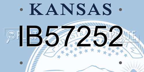 IB57252 Kansas License Plate