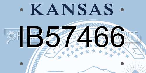 IB57466 Kansas License Plate