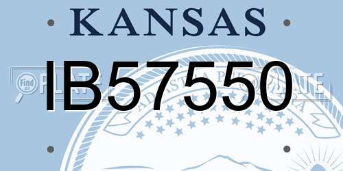 IB57550 Kansas License Plate