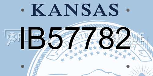 IB57782 Kansas License Plate