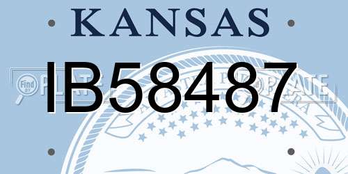 IB58487 Kansas License Plate