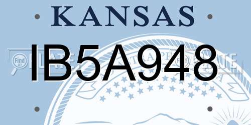 IB5A948 Kansas License Plate