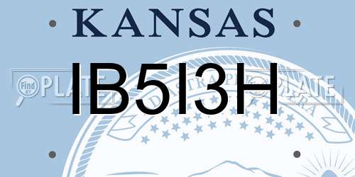 IB5I3H Kansas License Plate
