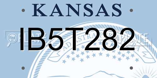 IB5T282 Kansas License Plate