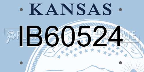 IB60524 Kansas License Plate