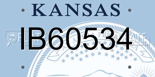IB60534 Kansas License Plate