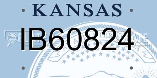 IB60824 Kansas License Plate