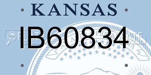 IB60834 Kansas License Plate
