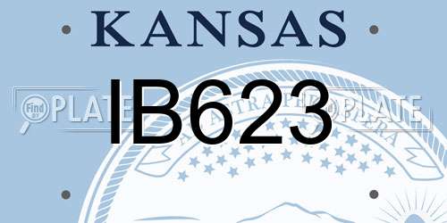 IB623 Kansas License Plate