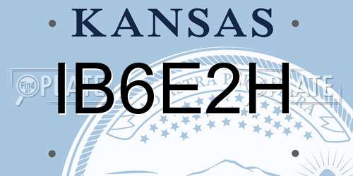 IB6E2H Kansas License Plate