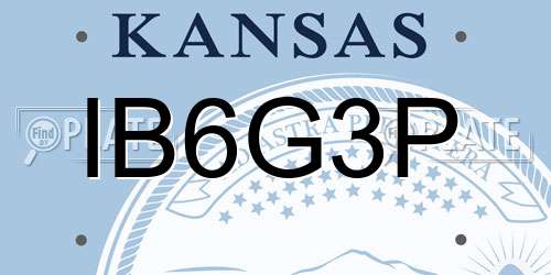 IB6G3P Kansas License Plate