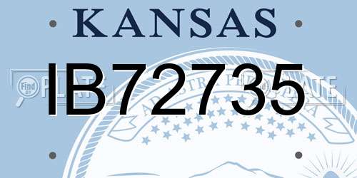 IB72735 Kansas License Plate
