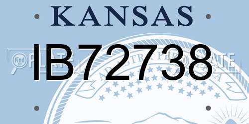IB72738 Kansas License Plate
