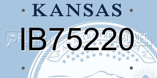 IB75220 Kansas License Plate