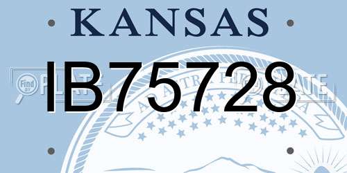 IB75728 Kansas License Plate