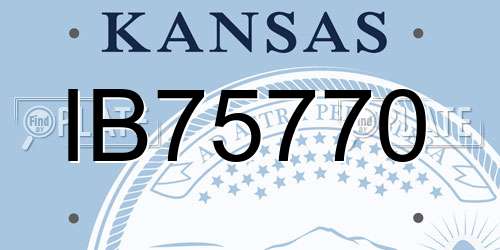IB75770 Kansas License Plate