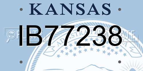 IB77238 Kansas License Plate