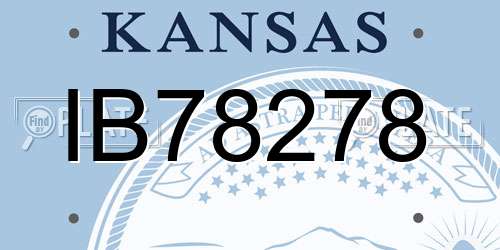 IB78278 Kansas License Plate